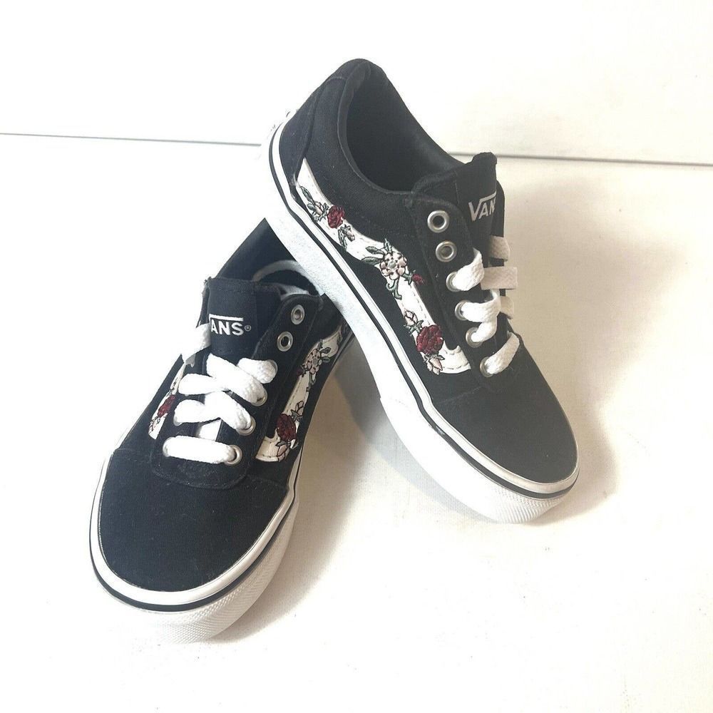 Vans Black and White Kids Sneakers